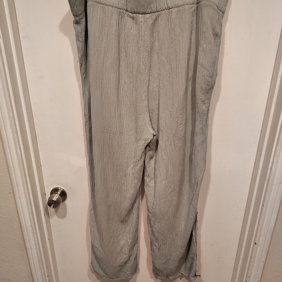 Soft Surroundings Sage Green Oceo Gauze Tunic Top & Wide Leg Pants Set 2X Boho - Picture 9 of 9